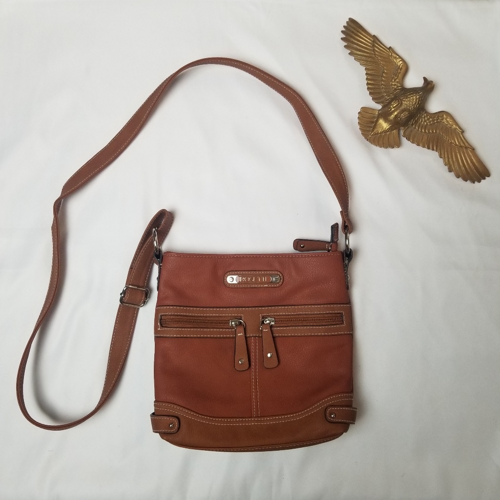 Rosetti Cross shoulder crossbody bag burnt orange